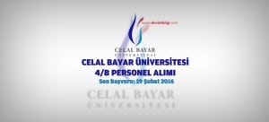 Celal Bayar Üniversitesi 4/B Personel Alımı